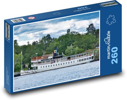 Boat - river, ferry - Puzzle 260 pieces, size 41x28.7 cm 