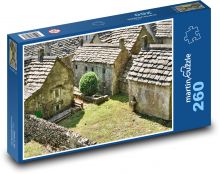 Vesnice - kamenné město, domy Puzzle 260 dílků - 41 x 28,7 cm