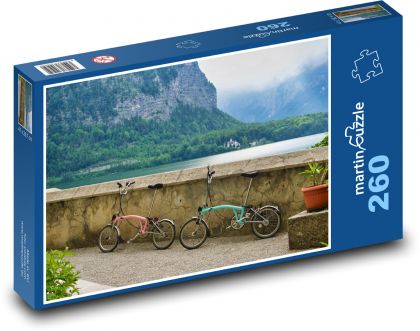 Cestovat - kola, jezero - puzzle 260 dílků