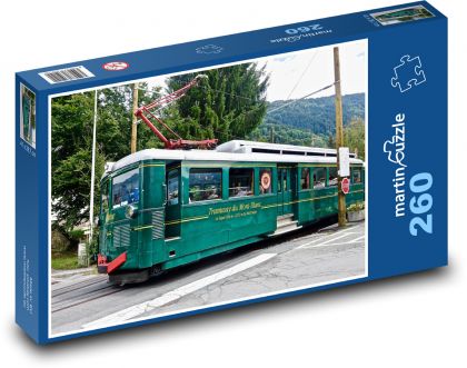 Električka v meste - Puzzle 260 dielikov, rozmer 41x28,7 cm
