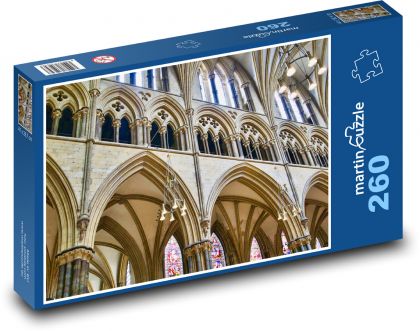 Katedrála - oblouky, architektura - Puzzle 260 dílků, rozměr 41x28,7 cm