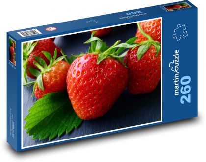 Jahody - červené ovoce, čerstvé - Puzzle 260 dílků, rozměr 41x28,7 cm
