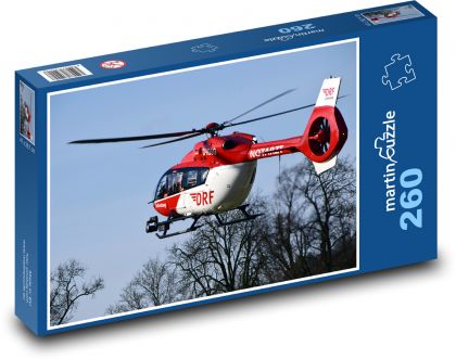 Helicopter - ambulance, helicopter - Puzzle 260 pieces, size 41x28.7 cm 