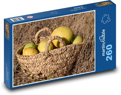 Cytryny - kosz, owoce - Puzzle 260 elementów, rozmiar 41x28,7 cm