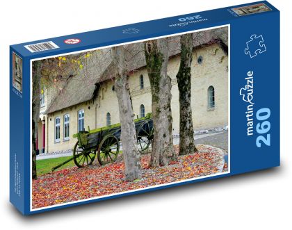 Old house - wooden wagon, history - Puzzle 260 pieces, size 41x28.7 cm 