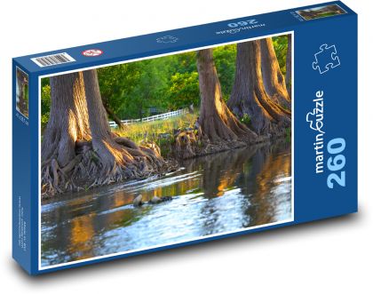 Cypress stream - river, trees - Puzzle 260 pieces, size 41x28.7 cm 