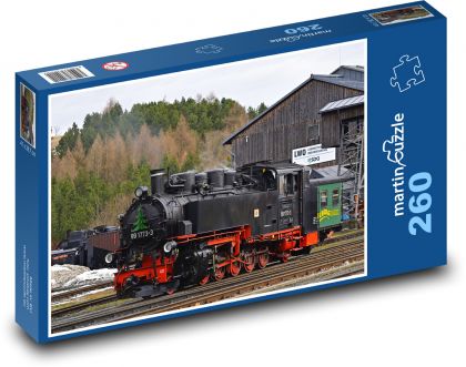 Dampflokomotive - historischer Zug, Eisenbahn - Puzzle - 260 Teile
