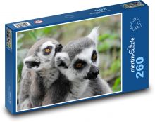 Lemury - zvieratá, zoo Puzzle 260 dielikov - 41 x 28,7 cm