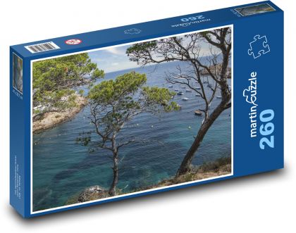 Moře - borovice, pobřeží - puzzle 260 dílků