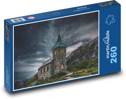 Hrad - noc, hvězdy - Puzzle 260 dílků, rozměr 41x28,7 cm