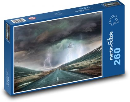 Autobahn - Sturm, Wolken - Puzzle - 260 Teile