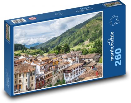 Domy - město, hory - puzzle 260 dílků