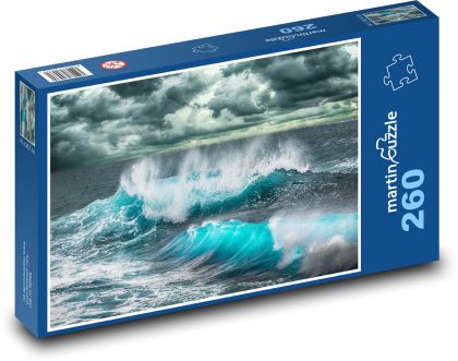 Vlny na moři - oceán, mraky - Puzzle 260 dílků, rozměr 41x28,7 cm