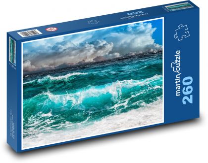 Wzburzone morze - ocean, woda - Puzzle 260 elementów, rozmiar 41x28,7 cm