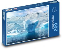Lodowiec w oceanie - śnieg, morze Puzzle 260 elementów - 41x28,7 cm