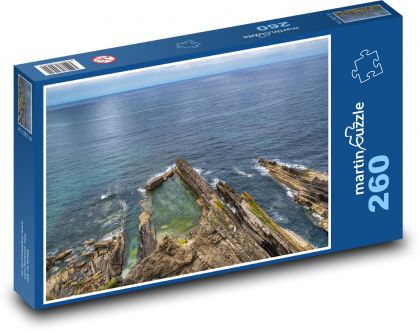 Skaly pri mori - oceán, voda - Puzzle 260 dielikov, rozmer 41x28,7 cm