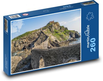 Bridge by the sea - road, rocks - Puzzle 260 pieces, size 41x28.7 cm 