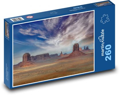 Krajina - písek, stavba - Puzzle 260 dílků, rozměr 41x28,7 cm