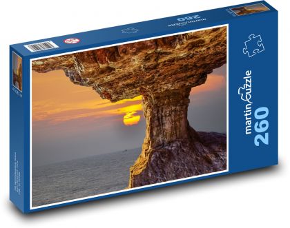 Východ slnka nad morom - skaly, oceán - Puzzle 260 dielikov, rozmer 41x28,7 cm