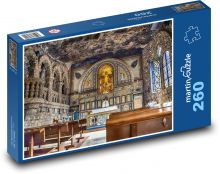 Kostol - oltár, lavica Puzzle 260 dielikov - 41 x 28,7 cm