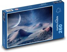 Vyhaslé sopky - měsíc, hvězdy Puzzle 260 dílků - 41 x 28,7 cm