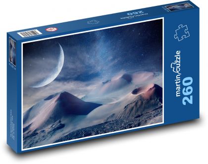 Vyhaslé sopky - měsíc, hvězdy - Puzzle 260 dílků, rozměr 41x28,7 cm