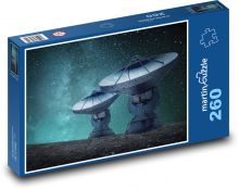Teleskopy radiowe - anteny, gwiazdy Puzzle 260 elementów - 41x28,7 cm