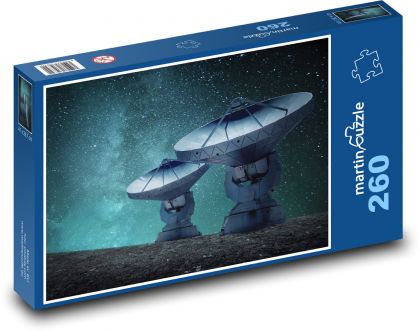 Radioteleskope - Antennen, Sterne - Puzzle - 260 Teile