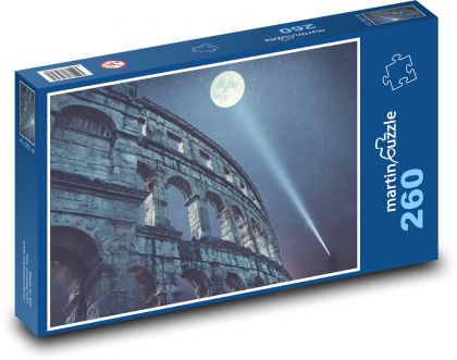 Koloseum v měsíčním svitu - noc, hvězdy - Puzzle 260 dílků, rozměr 41x28,7 cm