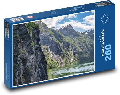 Norsko - jezero, Fjordy - Puzzle 260 dílků, rozměr 41x28,7 cm