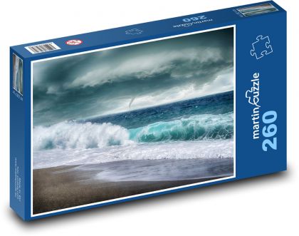 Wzburzone morze - ocean, wybrzeże - Puzzle 260 elementów, rozmiar 41x28,7 cm