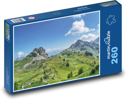 Switzerland - climbing, landscape - Puzzle 260 pieces, size 41x28.7 cm 
