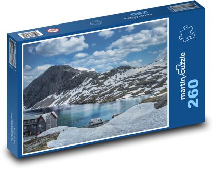 Haus am See - Schnee, Winter - Puzzle - 260 Teile
