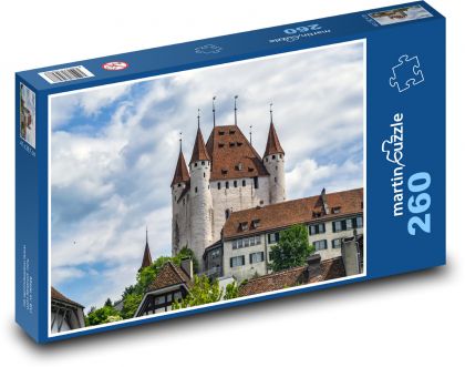 Hrad - stará budova, Švýcarsko - Puzzle 260 dílků, rozměr 41x28,7 cm