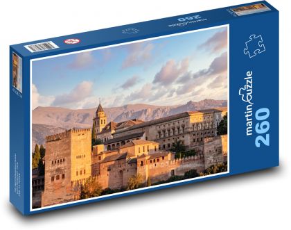 Španielsko - Granada, západ slnka - Puzzle 260 dielikov, rozmer 41x28,7 cm
