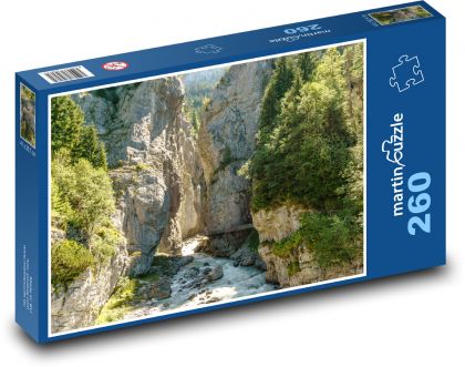 Alps - glacial canyon - Puzzle 260 pieces, size 41x28.7 cm 