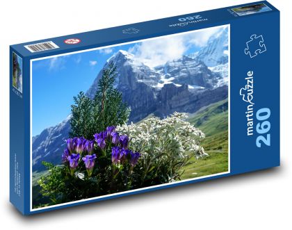 Blumen - Berge, Alpen - Puzzle - 260 Teile