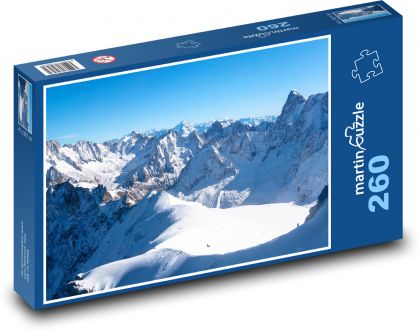 Góry - Mont Blanc - Puzzle 260 elementów, rozmiar 41x28,7 cm