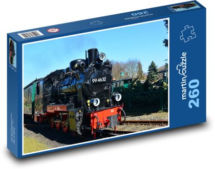 Parní lokomotiva - vlak - puzzle 260 dílků