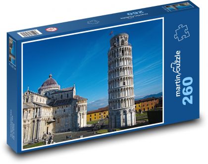 Taliansko - Pisa, šikmá veža - Puzzle 260 dielikov, rozmer 41x28,7 cm