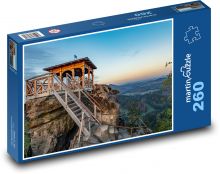 Jetřichovice - České švýcarsko, pískovcové skály  Puzzle 260 dílků - 41 x 28,7 cm