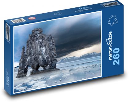 Rock in the sea - nature, ice - Puzzle 260 pieces, size 41x28.7 cm 