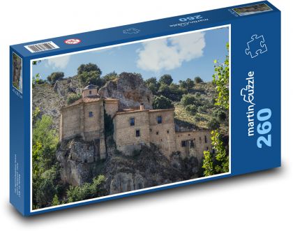 Klasztor - kamień, architektura - Puzzle 260 elementów, rozmiar 41x28,7 cm
