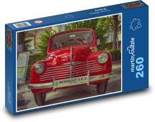 Červené auto - retro, automobil Puzzle 260 - 41x28,7 cm