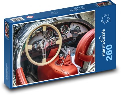 Luxury car - steering wheel, vehicle - Puzzle 260 pieces, size 41x28.7 cm 