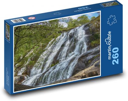 Vodopád - Španělsko, příroda - Puzzle 260 dílků, rozměr 41x28,7 cm