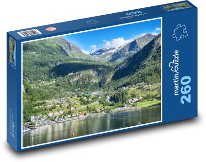 Bergen - Norsko, příroda - Puzzle 260 dílků, rozměr 41x28,7 cm