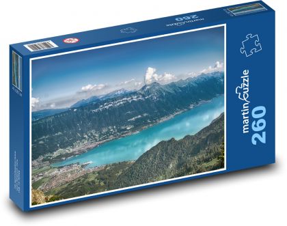 Jazero - Brienz, Švajčiarsko - Puzzle 260 dielikov, rozmer 41x28,7 cm