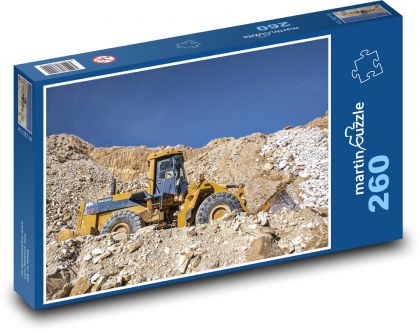 Ładowarka - maszyna, kamieniołom - Puzzle 260 elementów, rozmiar 41x28,7 cm