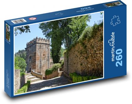 Španielsko - Granada, pevnosť - Puzzle 260 dielikov, rozmer 41x28,7 cm